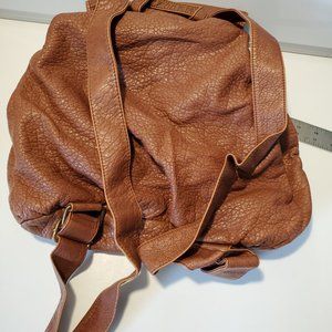 Backpack Style Brown Leather Bag, Fits a lot of Stuff